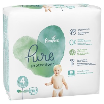 Pampers pure pelene vp 4 maxi 28kom